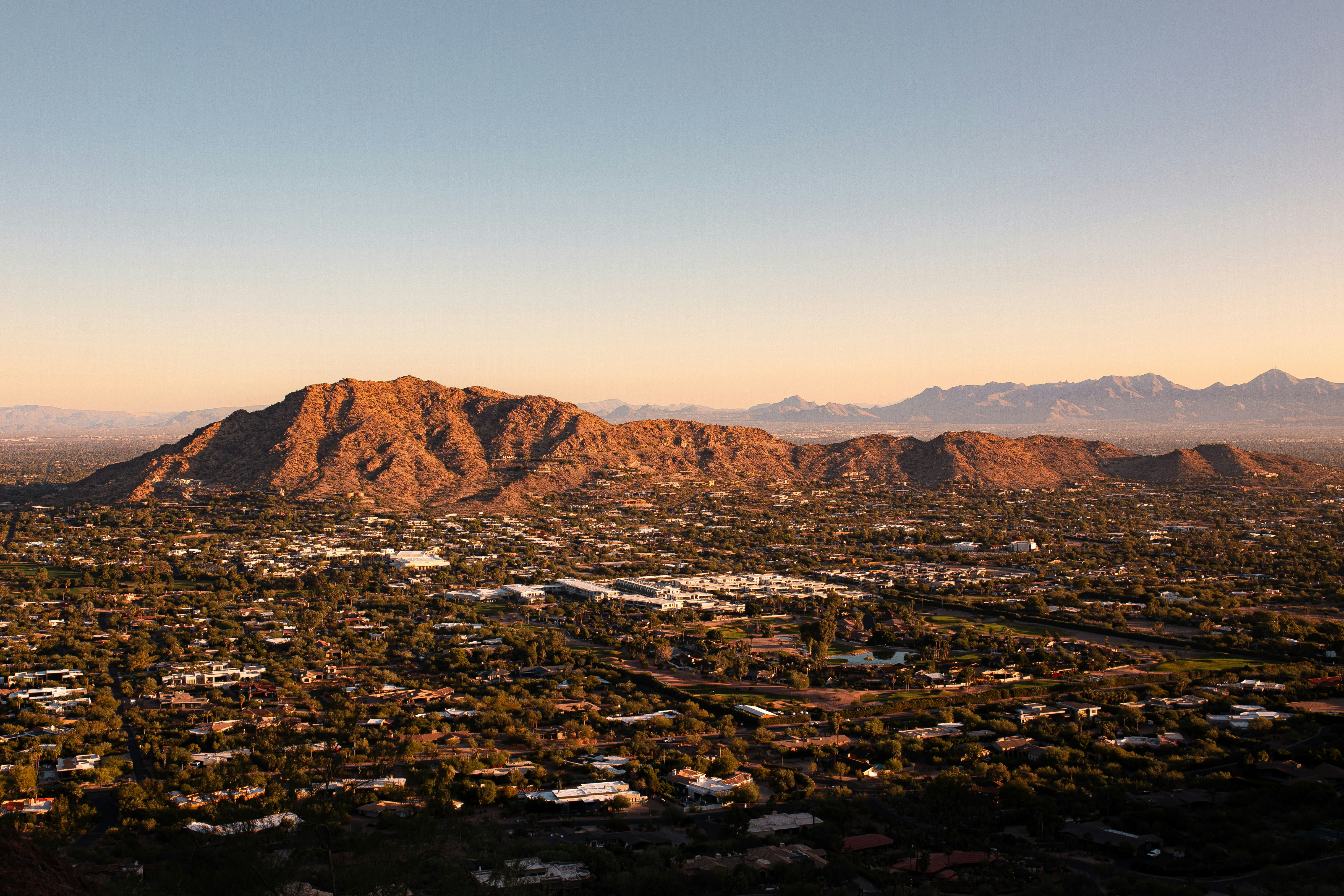 Mountains at sunset over North Scottsdale, Arizona
